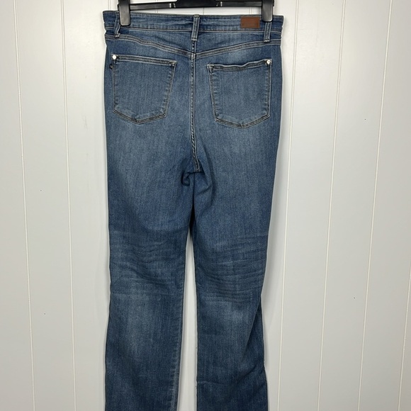 Judy Blue Womens Dad Jeans 13/31 Med Wash Frayed Hem Straight Leg Relaxed Fit - Picture 10 of 15